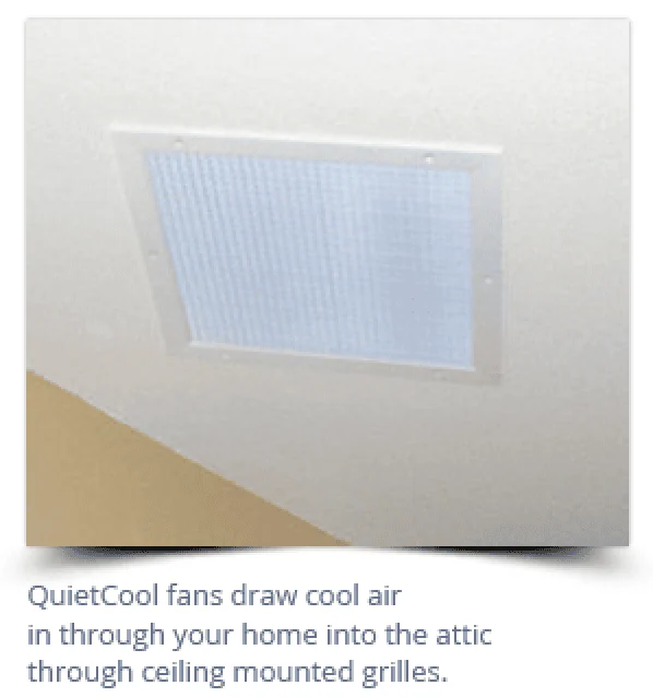 Whole-house fan ceiling grille